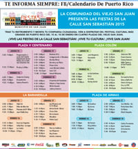 Official Itinerary in Spanish. Click on image to see it larger.