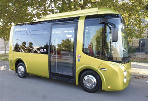 Electric Microbus Used In Madrid, Spain