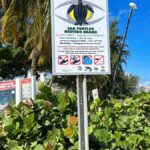 Safety signage by surfing area | Balneario de Carolina, The Best Beach Near San Juan | Puerto Rico By GPS