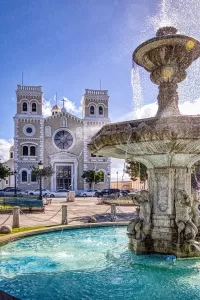 Saint Anthony of Padua Parish and Christopher Columbus Square Fountain | Guayama, Puerto Rico | Puerto Rico By GPS