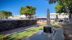 Obelisk to the town's fallen heroes | Salinas, Puerto Rico Fine Cuisine, Lots of History and Great People | Puerto Rico By GPS